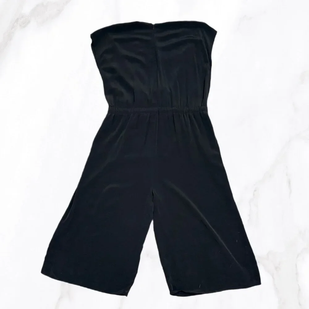Eileen Fisher Women's Cropped Black Cap Sleeve Jumpsuit, Size L - Picture 3 of 7